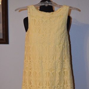 Knee Dress Size S Max Studio Sleeveless Yellow B02